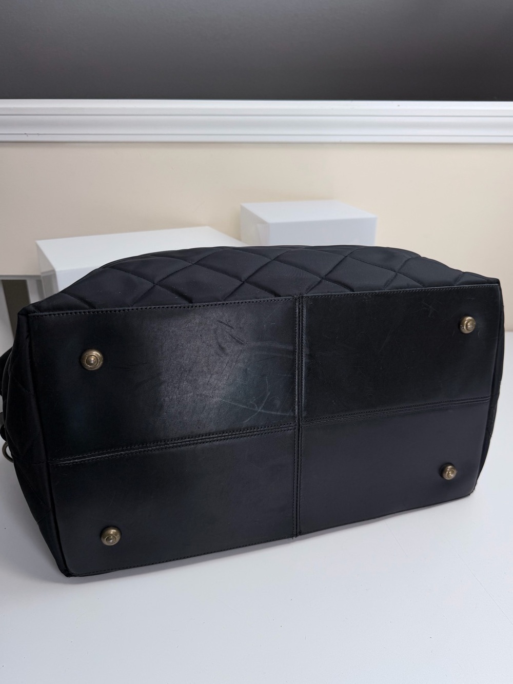 Barbour Weekender Unisex Tote Bag Duffel Black NO Long Strap - Picture 5 of 12